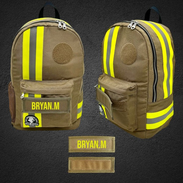Dark Smoke Rucksack Backdraft sandfarben mit Reflexstreifen gelb/silber/gelb
