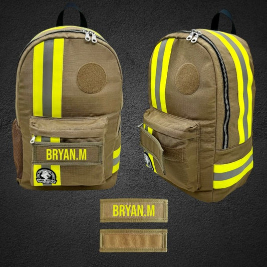 Dark Smoke Rucksack Backdraft sandfarben mit Reflexstreifen gelb/silber/gelb