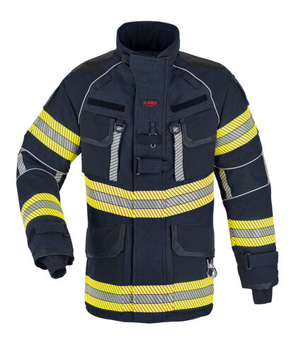 Einsatzjacke X-Pro Dynamic - EN 469:2020, X2/Y2/Z2, EN 1149-5 EN ISO 13506-1:2017 schwarzblau