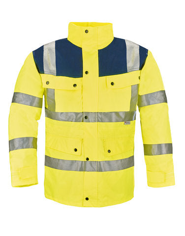 Warn-Parka leuchtgelb/marineblau