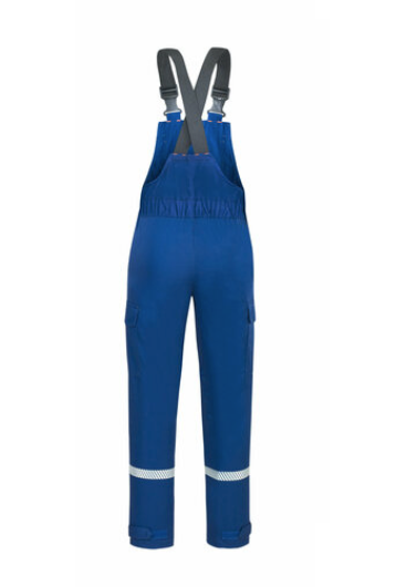 Jugendfeuerwehr-Latzhose aus Baumwollmischgewebe mit segmentierter Bestreifung